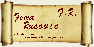 Fema Rusović vizit kartica